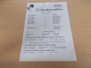 Bristol Rovers V Chelsea Combination Single Paged Football Programme 5/9/19?? - Picture 1 of 4