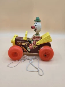 Vintage Fisher Price Jalopy Clown Car Pull Toy Classic Kids Toys - Picture 1 of 6
