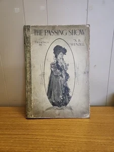 Antike The Passing Show Zeichnungen von A.B. Wenzell 1900 großes Buch - Bild 1 von 11