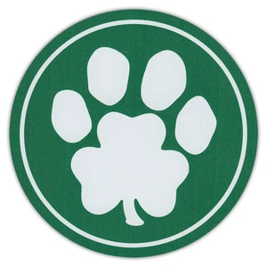 Green Dog Paw Clover Print Car Magnets - Ideal para el Día de San Patricio - Imagen 1 de 1