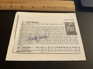 2009 Texas Elvis Andrus SIGNED Cut Mounted On A Card - Picture 1 of 1
