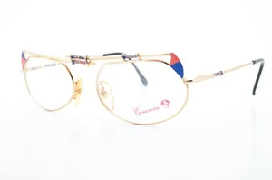 CASANOVA Brille Mod. FC-16 54/18 C. 01 Orange Blue Gold Oval Italy 90s - Bild 1 von 13