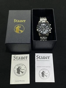 NUEVO EN CAJA Stauer 38061 Jet Setter Cronógrafo Taquímetro Fecha Cuarzo 41mm Reloj - Imagen 1 de 17