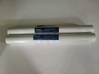 Norwall Wallpaper Rolls 2 Count Retro Pattern Vinyl  Wall Covering NOS Green Pur - Image 1 of 4