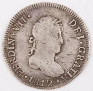 1812 Peru 2 Reales silver coin LIMA JP KM#115.1 circulated - Picture 1 of 2