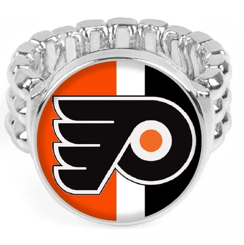 Special Philadelphia Flyers Mens Womens Silver Hockey Fan Ring Fits All D2 Cover