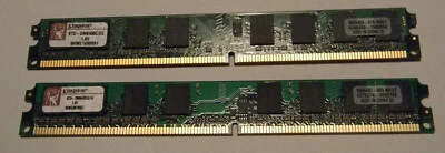 4GB(2 x 2GB) Kingston KTD-DM8400C/2G PC2-6400 800MHz DDR2 Memory RAM Low profile - Image 1 of 3