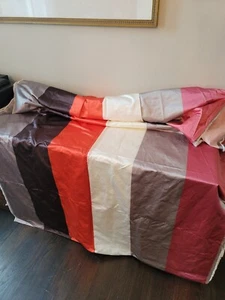 Designer Luxus Satin Stoff - 8 Yards - moderne bunte Streifen - nur $90! - Bild 1 von 11