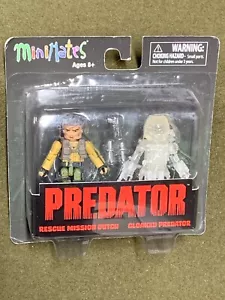 Mini Mates Predator 2 Rescue Mission Dutch Cloaked Figure NUOVO CON SCATOLA Diamond Select - Foto 1 di 3