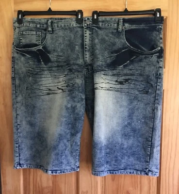 Akademiks Jeanius Hip Hop Men Jean Shorts Size 50 - Image 1 of 4