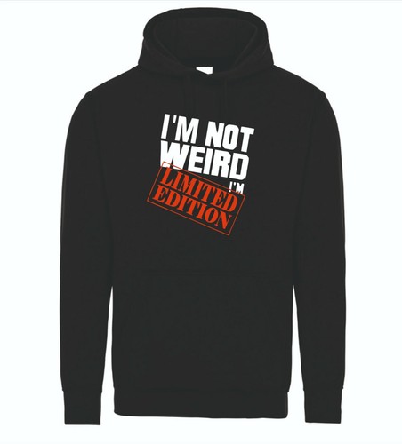 RHUDE Felpa con cappuccio I AM Not Weird I AM Edizione Limitata Divertente Slogan Unisex Uomo Donna Rude