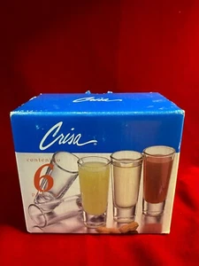 Libbey Crisa 2 Unzen groß Shooter Schnapsglas 6er Set in Box Tequila Whiskey Rum - Bild 1 von 4