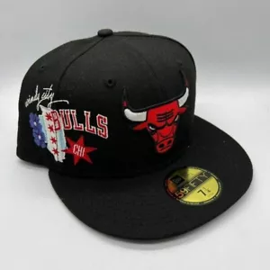 Chicago Bulls Windy City NBA 7 1/4 59Fifty New Era Hat Fitted Cap New Men - Picture 1 of 6