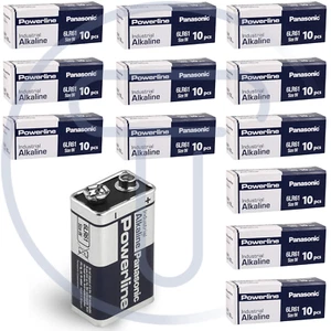 Confezione da 120 pile alcaline 9V Panasonic "Powerline" - 9V, 6LR61, MN1604 - Foto 1 di 3