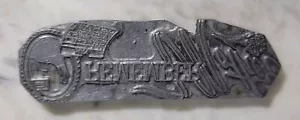 Vintage 3.5 in Metal Letterpress Printing Block " REMEMBER MOTHER" Advertising - Picture 1 of 5
