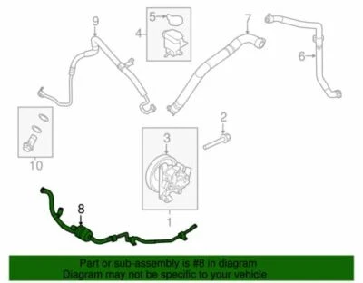 Manguera de retorno de dirección asistida MKX Edge original Ford Lincoln 2011-2015 BT4Z-3A713-C Foto 1 de 2