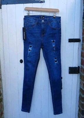 VOI JEANS CO. WOMENS DISTRESSED DENIM HERA SKINNY JEANS - UK 30R - 30W 31L - NEW - Image 1 of 4