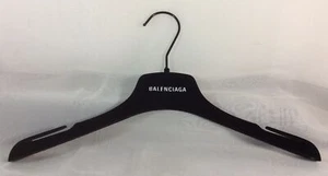 BALENCIAGA Dress Shirt Lingerie Black Velvet 14” Slatted Hanger Set of 3 - Picture 1 of 3