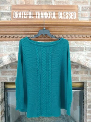 Chaps by Ralph Lauren para mujer talla Suéter 3X Cable Verde Nuevo Con Etiquetas Foto 1 de 4