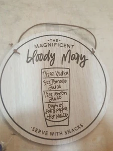 Insegna Cocktail Decorazione da Appendere 9" Ricetta Bar in Legno  - Foto 1 di 1