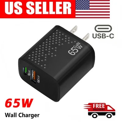 65W 型 USB C 超快壁式充电器 适用于三星 Galaxy S22 S21 S23 Ultra Note — 第 1/4 张图片