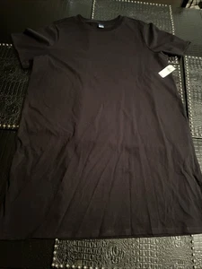 Old Navy schwarzes kurzärmliges Damen Nachthemd L Large schwarz - Bild 1 von 8