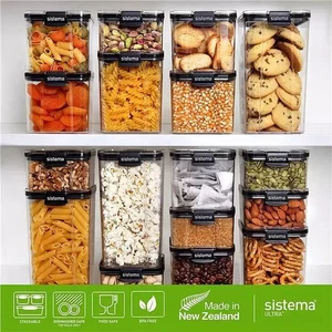 Sistema Ultra Tritan Airtight Clear BPAfree Pantry & Kitchen Storage Containers - Picture 1 of 31