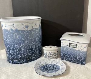 Cesta de basura de porcelana CROSCILL soporte para pañuelos soporte para cepillo de dientes jabonera vintage - Imagen 1 de 21