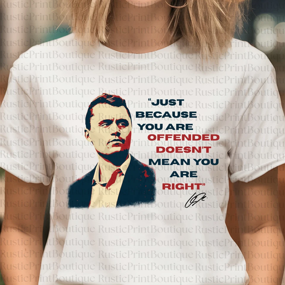 Freedom Charlie Kirk Camiseta Blanca Protesta Camiseta Activista Foto 1 de 1