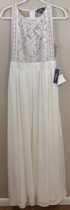LULUS Forever and Always Maxikleid weiß Spitze **wunderschön** Gr. XL festlich - Bild 1 von 8