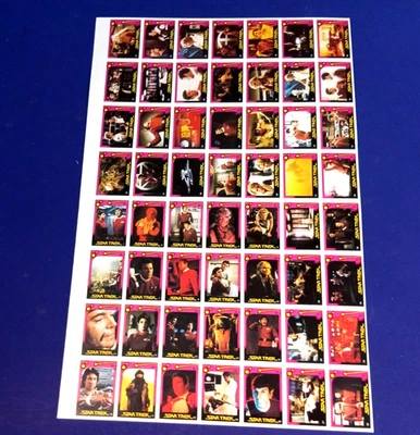 1982 MONTY ЖЕВАТЕЛЬНАЯ РЕЗИНКА ГНЕВ ХАНА STAR TREK НЕРАЗРЕЗАННЫЙ ЛИСТ ИЗЯЩНЫЙ NRMT ДИАПАЗОН - Изображение 1 из 4