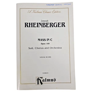 Rheinberger Mass In C Opus169 SATB Vocal Score Choral Sheet Music Book K 06414 - Picture 1 of 11