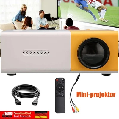 Beamer LED 1080P HD Heimkino Projektor Kino Handy Mini Heimprojektor Tragbarer - Bild 1 von 4