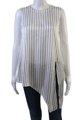 Blusa túnica blanca a rayas sin mangas Theory para mujer talla S Foto 1 de 4