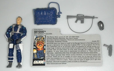 1990 Skydive v1 Sky Patrol Figure Vintage G.I. GI Joe Lot 3.75 ARAH 99% Complete - Image 1 of 4