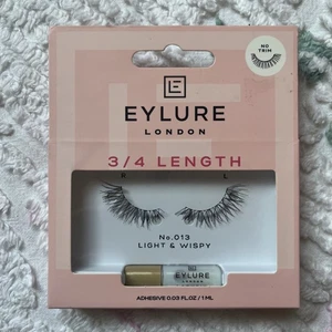 Eylure London 3/4 Length Eye Lash Reusable False Eyelashes Glue Included New - Picture 1 of 5