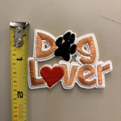 Dog Lover - Embroidered Iron on Patch - Image 1 of 2
