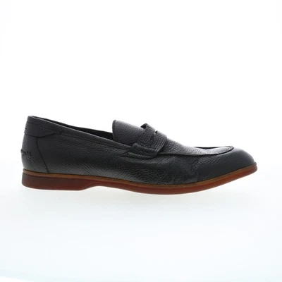 Di Bianco Procida Cervo Mens Black Leather Loafers & Slip Ons Penny Shoes - Image 1 of 4
