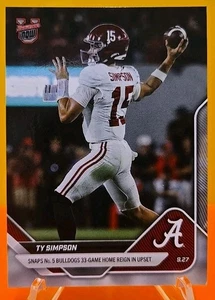 2025 Bowman Now Ty Simpson #22 "Snaps Georgia's Home Reign" Alabama Crimson Tide - Picture 1 of 8