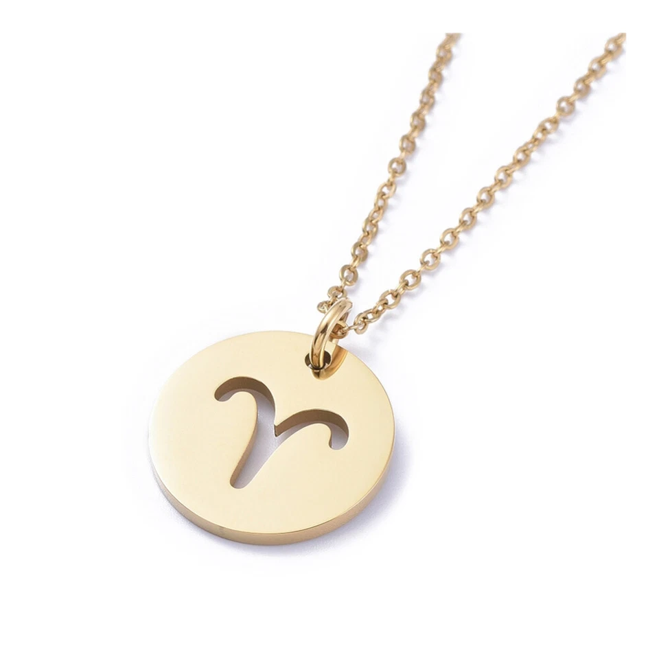 不锈钢吊坠项链龙虾生肖标志金银 17.7" 2 毫米 Z447 — 第 1/1 张图片