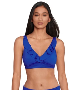 Lauren Ralph Lauren Damen Rüschen Bügel Beachwear Bikini Schwimmen Oberteil Größe 14 - Bild 1 von 4