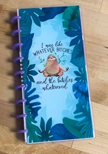 Juego de 4 cubiertas Sloth ""Whatever"" usos con media hoja cuaderno Happy Planner - Imagen 1 de 4