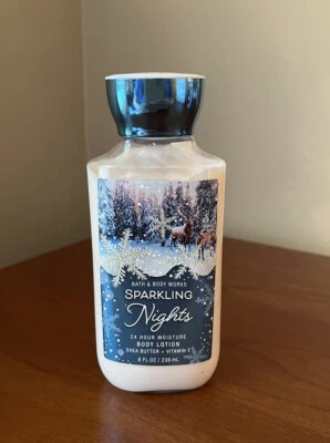NUEVO BATH & BODY WORKS LOCIÓN NOCHES BRILLANTES CREMA MANTECA DE KARITÉ VITAMINA E 8 OZ Foto 1 de 2