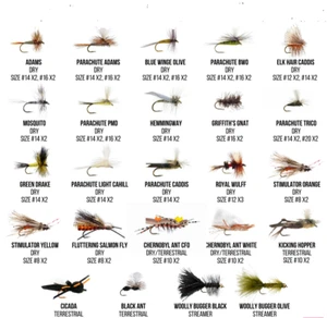 Fly Fishing Fly Premium 24 Essential Patterns: Complete Trout Fly Collection - Picture 1 of 1