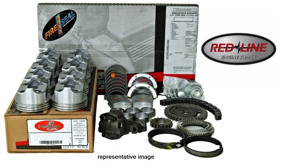 Kit de reconstrucción de motor con pistones de techo plano para camioneta Chevy GMC 350 1987-1992 5,7 L Foto 1 de 1