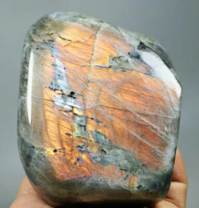 Natural Rainbow Flash purple Labradorite Quartz Crystal free-form Stone  697g - Imagen 1 de 8