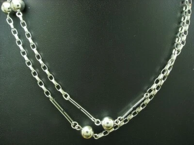 835 Argento Collier con Perle / Vero Argento/71,0cm/14,4g - Immagine 1 di 3