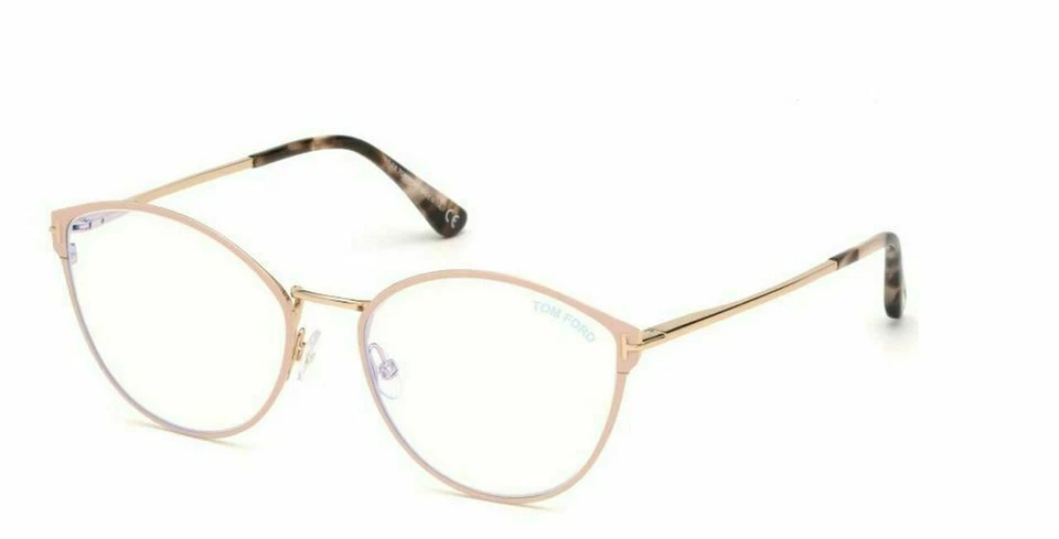 Tom Ford TF 5573-B Rosa y Dorado 072 Redondo Metal Gato Anteojos FT5573B 55-17-140 Foto 1 de 1