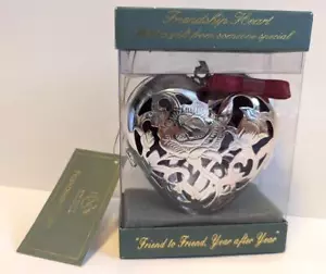 Lenox Wedding Promises Friendship Corazón Plateado Caja Adorno Nuevo en Caja - Imagen 1 de 5