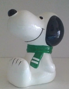 Banco de cerámica vintage Peanuts Snoopy con bufanda buen estado ¡muy raro! - Imagen 1 de 10